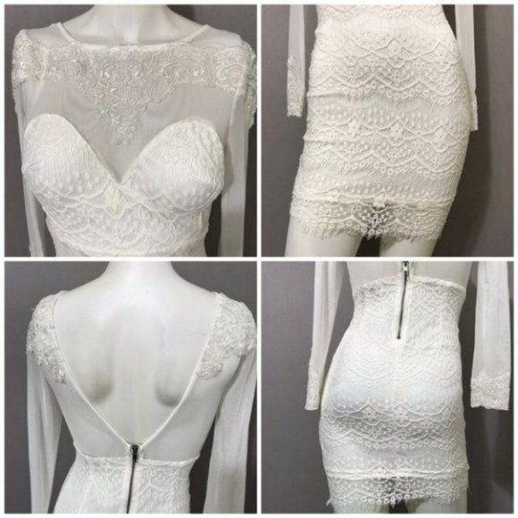Xenia Boutique | Ivory Lace Mini Dress Bundle | XS - Picture 3 of 8